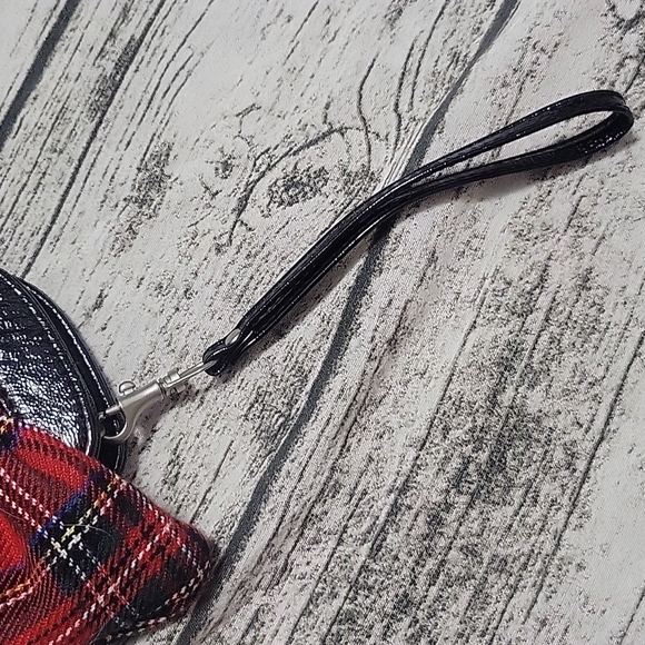Red Tartan Clutch with Crossbody Strap - Picture 11 of 12